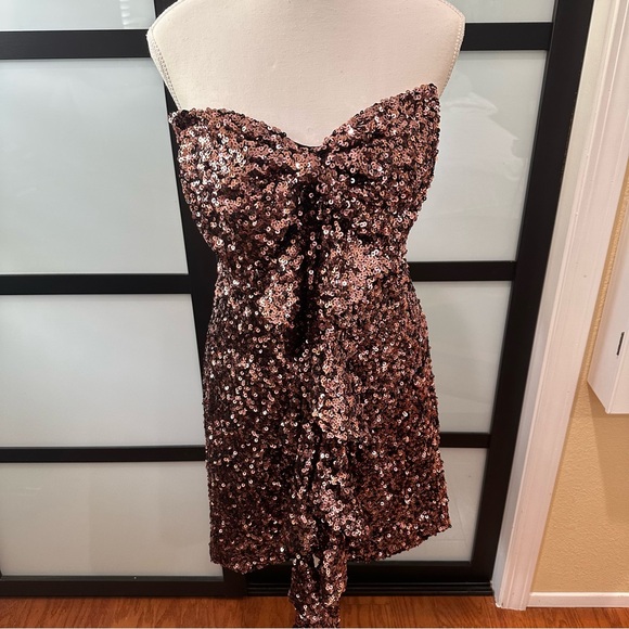 *New*Plus Sequin Sash Tube Mini Dress size 1X - Picture 6 of 11